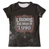 Заказать мужскую футболку в Москве. Футболка с полной запечаткой (мужская) Legends Are Born In 1990 от tutik_mutik@mail.ru - готовые дизайны и нанесение принтов.