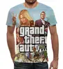 Заказать мужскую футболку в Москве. Футболка с полной запечаткой (мужская) Grand Theft Auto V от Серега Шнайдер - готовые дизайны и нанесение принтов.