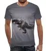 Заказать мужскую футболку в Москве. Футболка с полной запечаткой (мужская) Godzilla от YellowCloverShop - готовые дизайны и нанесение принтов.