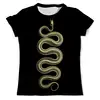 Заказать мужскую футболку в Москве. Футболка с полной запечаткой (мужская) Скелет змеи от Сакурана  - готовые дизайны и нанесение принтов.