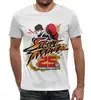 Заказать мужскую футболку в Москве. Футболка с полной запечаткой (мужская) Street Fighter от game-fan - готовые дизайны и нанесение принтов.