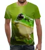 Заказать мужскую футболку в Москве. Футболка с полной запечаткой (мужская) Зеленая лягушка от agrius88@mail.ru - готовые дизайны и нанесение принтов.