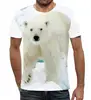 Заказать мужскую футболку в Москве. Футболка с полной запечаткой (мужская) Белый медведь от THE_NISE  - готовые дизайны и нанесение принтов.