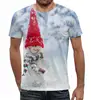 Заказать мужскую футболку в Москве. Футболка с полной запечаткой (мужская) Счастливый снеговик  от Руслан - готовые дизайны и нанесение принтов.