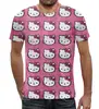 Заказать мужскую футболку в Москве. Футболка с полной запечаткой (мужская) Hello Kitty от наталья  - готовые дизайны и нанесение принтов.