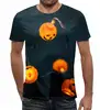Заказать мужскую футболку в Москве. Футболка с полной запечаткой (мужская) Хэллоуин от FireFoxa - готовые дизайны и нанесение принтов.