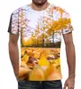 Заказать мужскую футболку в Москве. Футболка с полной запечаткой (мужская) Осень от THE_NISE  - готовые дизайны и нанесение принтов.