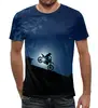 Заказать мужскую футболку в Москве. Футболка с полной запечаткой (мужская) Мотоцикл от Violet - готовые дизайны и нанесение принтов.