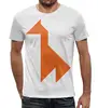 Заказать мужскую футболку в Москве. Футболка с полной запечаткой (мужская) Оранжевый жираф танграм от namormai@mail.ru - готовые дизайны и нанесение принтов.