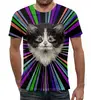 Заказать мужскую футболку в Москве. Футболка с полной запечаткой (мужская) Морда кота от THE_NISE  - готовые дизайны и нанесение принтов.