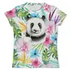 Заказать мужскую футболку в Москве. Футболка с полной запечаткой (мужская) Панда в листве от THE_NISE  - готовые дизайны и нанесение принтов.