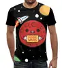 Заказать мужскую футболку в Москве. Футболка с полной запечаткой (мужская) Explore Mars от The Spaceway  - готовые дизайны и нанесение принтов.