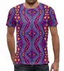 Заказать мужскую футболку в Москве. Футболка с полной запечаткой (мужская) Фиолетовая мозаика от THE_NISE  - готовые дизайны и нанесение принтов.
