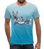 Заказать мужскую футболку в Москве. Футболка с полной запечаткой (мужская) Bugs Bunny от ПРИНТЫ ПЕЧАТЬ  - готовые дизайны и нанесение принтов.