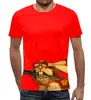 Заказать мужскую футболку в Москве. Футболка с полной запечаткой (мужская) Кролик маньяк  от T-shirt print  - готовые дизайны и нанесение принтов.