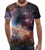Заказать мужскую футболку в Москве. Футболка с полной запечаткой (мужская) Hubble от The Spaceway  - готовые дизайны и нанесение принтов.