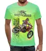 Заказать мужскую футболку в Москве. Футболка с полной запечаткой (мужская) Motocross   от T-shirt print  - готовые дизайны и нанесение принтов.