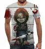 Заказать мужскую футболку в Москве. Футболка с полной запечаткой (мужская) Chucky от T-shirt print  - готовые дизайны и нанесение принтов.
