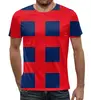 Заказать мужскую футболку в Москве. Футболка с полной запечаткой (мужская) Синие квадраты от THE_NISE  - готовые дизайны и нанесение принтов.