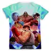 Заказать мужскую футболку в Москве. Футболка с полной запечаткой (мужская) Персонажи Street Fighter от Fix Print - готовые дизайны и нанесение принтов.