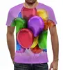 Заказать мужскую футболку в Москве. Футболка с полной запечаткой (мужская) Воздушные шары от Violet - готовые дизайны и нанесение принтов.