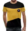Заказать мужскую футболку в Москве. Футболка с полной запечаткой (мужская) Star Trek от galaxy secret - готовые дизайны и нанесение принтов.