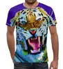 Заказать мужскую футболку в Москве. Футболка с полной запечаткой (мужская) Амурский тигр  от Violet - готовые дизайны и нанесение принтов.
