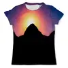 Заказать мужскую футболку в Москве. Футболка с полной запечаткой (мужская) Закат солнца от THE_NISE  - готовые дизайны и нанесение принтов.