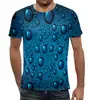 Заказать мужскую футболку в Москве. Футболка с полной запечаткой (мужская) Капли воды от THE_NISE  - готовые дизайны и нанесение принтов.