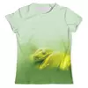 Заказать мужскую футболку в Москве. Футболка с полной запечаткой (мужская) Зеленая змея символ 2025 года. Новый год от condratkovas@yandex.ru - готовые дизайны и нанесение принтов.