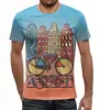 Заказать мужскую футболку в Москве. Футболка с полной запечаткой (мужская) Amsterdam от acidhouses - готовые дизайны и нанесение принтов.