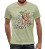 Заказать мужскую футболку в Москве. Футболка с полной запечаткой (мужская) Трамп в роли амура от T-shirt print  - готовые дизайны и нанесение принтов.