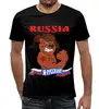 Заказать мужскую футболку в Москве. Футболка с полной запечаткой (мужская) Я русский от T-shirt print  - готовые дизайны и нанесение принтов.