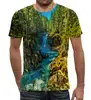 Заказать мужскую футболку в Москве. Футболка с полной запечаткой (мужская) Лесной пейзаж от THE_NISE  - готовые дизайны и нанесение принтов.