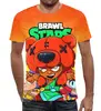 Заказать мужскую футболку в Москве. Футболка с полной запечаткой (мужская) BRAWL STARS NITA  от geekbox - готовые дизайны и нанесение принтов.