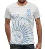 Заказать мужскую футболку в Москве. Футболка с полной запечаткой (мужская) Сборная Аргентины от geekbox - готовые дизайны и нанесение принтов.