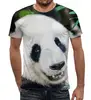 Заказать мужскую футболку в Москве. Футболка с полной запечаткой (мужская) Panda Vegan от vegan@thespaceway.info - готовые дизайны и нанесение принтов.