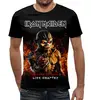 Заказать мужскую футболку в Москве. Футболка с полной запечаткой (мужская) Iron Maiden от geekbox - готовые дизайны и нанесение принтов.