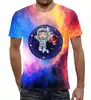 Заказать мужскую футболку в Москве. Футболка с полной запечаткой (мужская) Космонавт от THE_NISE  - готовые дизайны и нанесение принтов.