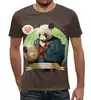 Заказать мужскую футболку в Москве. Футболка с полной запечаткой (мужская) Влюблённая панда от ПРИНТЫ ПЕЧАТЬ  - готовые дизайны и нанесение принтов.