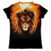 Заказать мужскую футболку в Москве. Футболка с полной запечаткой (мужская) Огненный лев от Ирина - готовые дизайны и нанесение принтов.