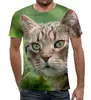 Заказать мужскую футболку в Москве. Футболка с полной запечаткой (мужская) Целеустремленная кошка от agrius88@mail.ru - готовые дизайны и нанесение принтов.