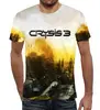 Заказать мужскую футболку в Москве. Футболка с полной запечаткой (мужская) Crysis 3 от  PRO_DESIGN - готовые дизайны и нанесение принтов.