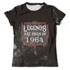 Заказать мужскую футболку в Москве. Футболка с полной запечаткой (мужская) Legends Are Born In 1964 от tutik_mutik@mail.ru - готовые дизайны и нанесение принтов.