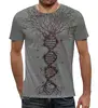 Заказать мужскую футболку в Москве. Футболка с полной запечаткой (мужская) DNA Tree / Древо ДНК от crash - готовые дизайны и нанесение принтов.