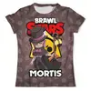 Заказать мужскую футболку в Москве. Футболка с полной запечаткой (мужская) BRAWL STARS MORTIS от geekbox - готовые дизайны и нанесение принтов.