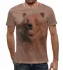 Заказать мужскую футболку в Москве. Футболка с полной запечаткой (мужская) Медведь от valezar - готовые дизайны и нанесение принтов.
