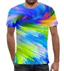 Заказать мужскую футболку в Москве. Футболка с полной запечаткой (мужская) Abstract Rainbow от Дана Столыпина - готовые дизайны и нанесение принтов.