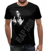 Заказать мужскую футболку в Москве. Футболка с полной запечаткой (мужская) Eminem от Lodbrok - готовые дизайны и нанесение принтов.