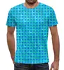 Заказать мужскую футболку в Москве. Футболка с полной запечаткой (мужская) Голубой узор от valezar - готовые дизайны и нанесение принтов.